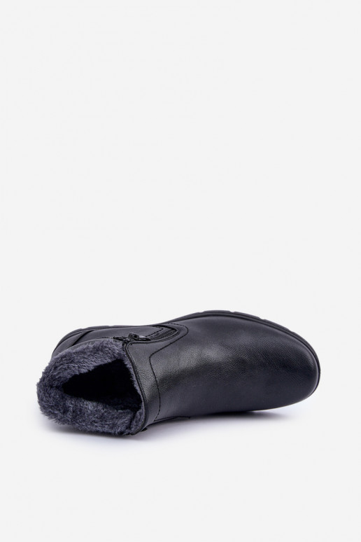 réchauffer pour hommes Bottes en cuir écologique couleur noire Daniello réchauffer pour hommes Bottes en cuir écologique couleur noire Daniello