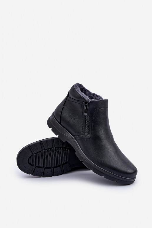 réchauffer pour hommes Bottes en cuir écologique couleur noire Daniello réchauffer pour hommes Bottes en cuir écologique couleur noire Daniello