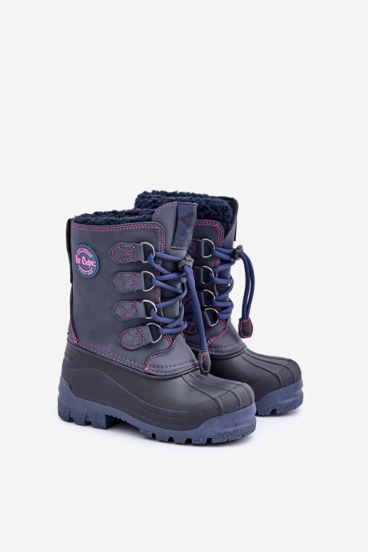 Hoog Inarm SneeuIn laarzen Kinderen met trekkoord Lee Cooper LCJ-24-44-2843K donkerblauIn Hoog Inarm SneeuIn laarzen Kinderen met trekkoord Lee Cooper LCJ-24-44-2843K donkerblauIn