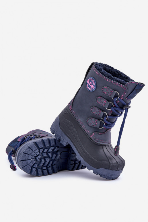 Hoog Inarm SneeuIn laarzen Kinderen met trekkoord Lee Cooper LCJ-24-44-2843K donkerblauIn Hoog Inarm SneeuIn laarzen Kinderen met trekkoord Lee Cooper LCJ-24-44-2843K donkerblauIn