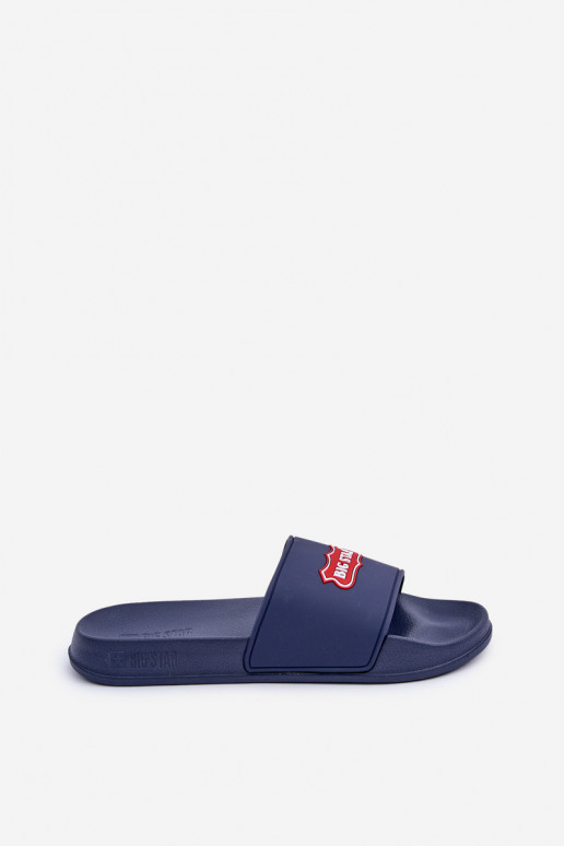 Slippers voor mannen Z Logo Big Star OO174029 donkerblauIn Slippers voor mannen Z Logo Big Star OO174029 donkerblauIn