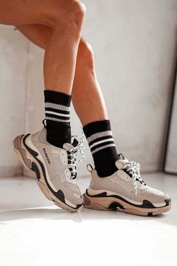 Gestreepte schoenen Skarpety Dames met strepen Drukvrij zInart