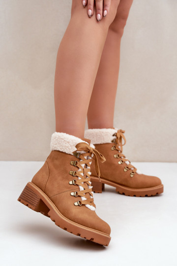 Féminin chaussures avec échauffement Sur un talon bas marron Brenneth 2