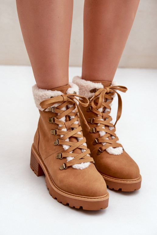 Féminin chaussures avec échauffement Sur un talon bas marron Brenneth Féminin chaussures avec échauffement Sur un talon bas marron Brenneth