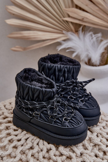 Bottes de neige Puéril réchauffer Grubym avec de la fourrure à l intérieur couleur noire Activéstira
