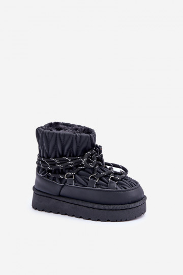 Bottes de neige Puéril réchauffer Grubym avec de la fourrure à l intérieur couleur noire Activéstira 2