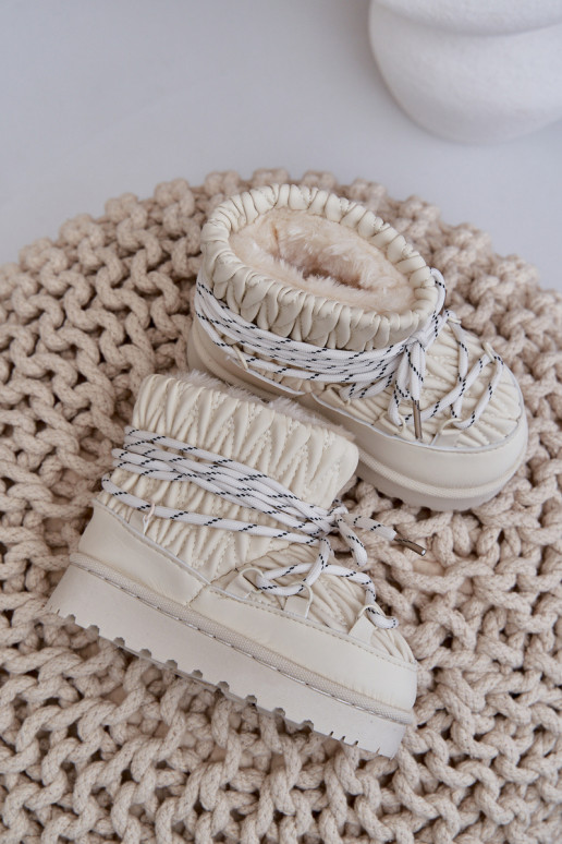 Bottes de neige Puéril réchauffer Grubym avec de la fourrure à l intérieur couleur ivoire Activéstira Bottes de neige Puéril réchauffer Grubym avec de la fourrure à l intérieur couleur ivoire Activéstira