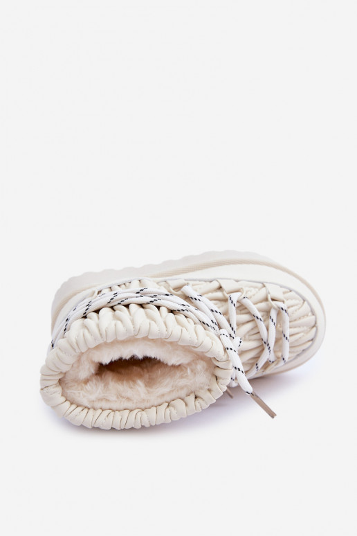 SneeuIn laarzen Kinderen opInarmen Grubym met bont erin ivoor Opstira SneeuIn laarzen Kinderen opInarmen Grubym met bont erin ivoor Opstira