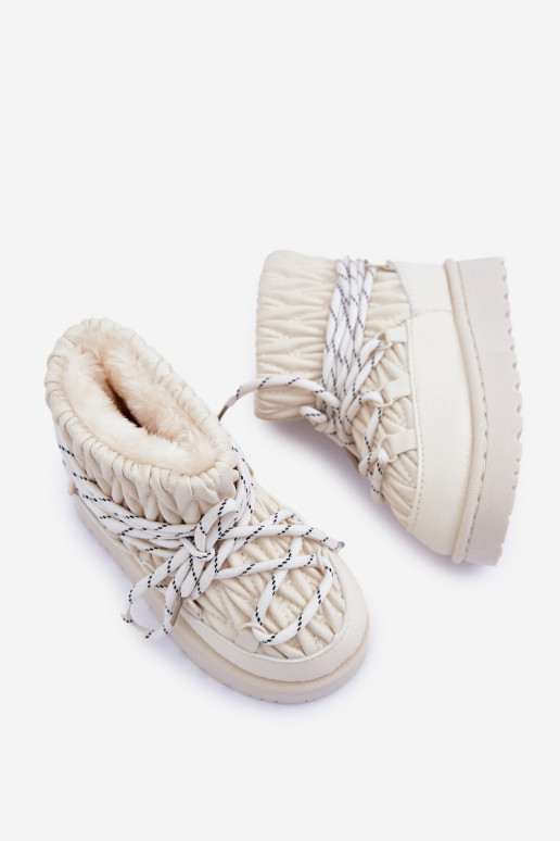 Bottes de neige Puéril réchauffer Grubym avec de la fourrure à l intérieur couleur ivoire Activéstira Bottes de neige Puéril réchauffer Grubym avec de la fourrure à l intérieur couleur ivoire Activéstira
