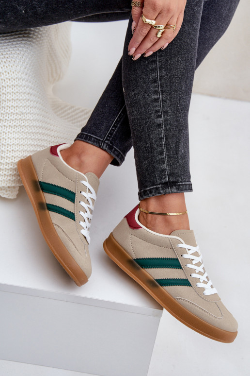 Chaussures modèle baskets Le bas des femmes beige EnnorÀen