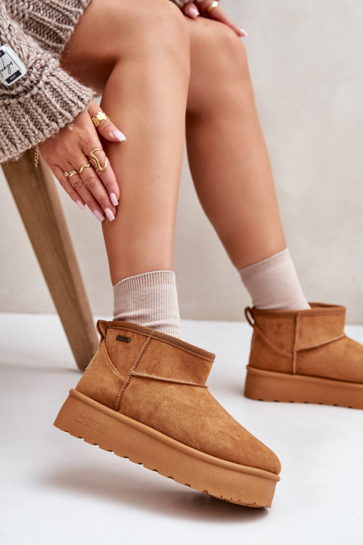 Snowboots met platform Big Star in bruin