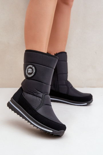 Dames sneeuwlaarzen Progress PROGJ-21-09 in zwart 2