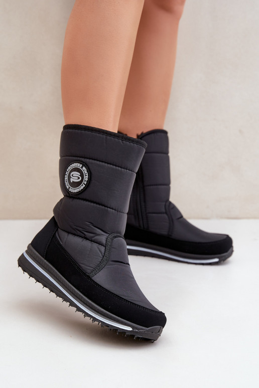 Bottes de neige Progress PROGJ-21-09 en noir pour femme Bottes de neige Progress PROGJ-21-09 en noir pour femme
