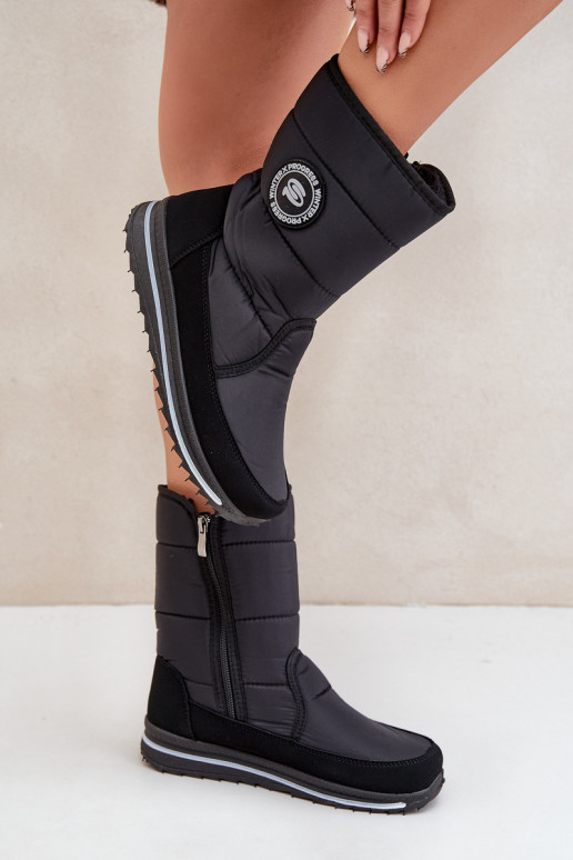 Bottes de neige Progress PROGJ-21-09 en noir pour femme Bottes de neige Progress PROGJ-21-09 en noir pour femme