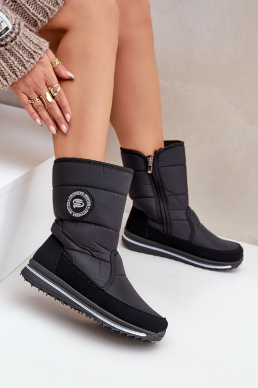 Dames sneeuwlaarzen Progress PROGJ-21-09 in zwart Dames sneeuwlaarzen Progress PROGJ-21-09 in zwart