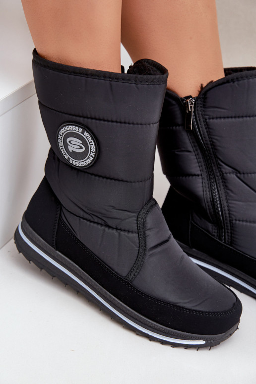 Dames sneeuwlaarzen Progress PROGJ-21-09 in zwart Dames sneeuwlaarzen Progress PROGJ-21-09 in zwart