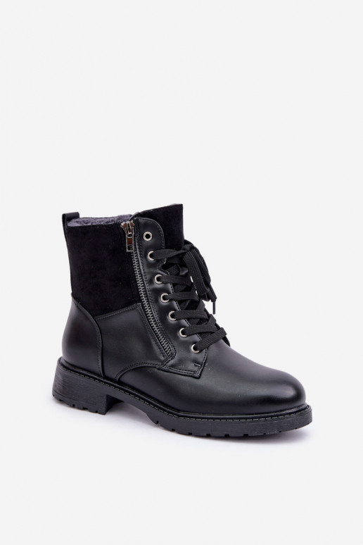 sich Zuarm laufen Stiefel mit breiten Absätzen Eko Haut schZuarze Farbe Ermöglichtoise