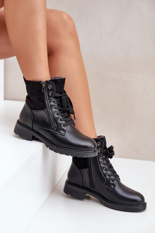 opInarmen Laarzen met brede hakken Eko Leer zInart Opoise