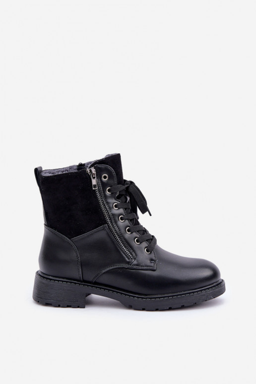 sich Zuarm laufen Stiefel mit breiten Absätzen Eko Haut schZuarze Farbe Ermöglichtoise