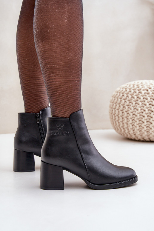 réchauffer Bottes avec des talons couleur noire Feliveth réchauffer Bottes avec des talons couleur noire Feliveth