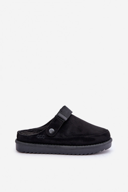 Chaussons isolés femme avec plateforme noires Neliel