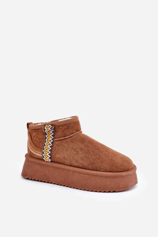Bottes de neige avec une plateforme avec des écrits marron Udra Bottes de neige avec une plateforme avec des écrits marron Udra