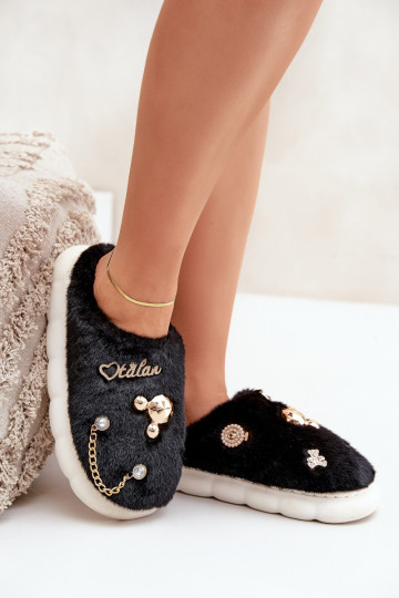 met bont Slippers Z Przypinkami zInart Ivelfedi