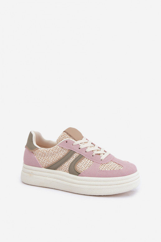 Bottines pour femmes style sneakers avec plateforme multicolore Lesida