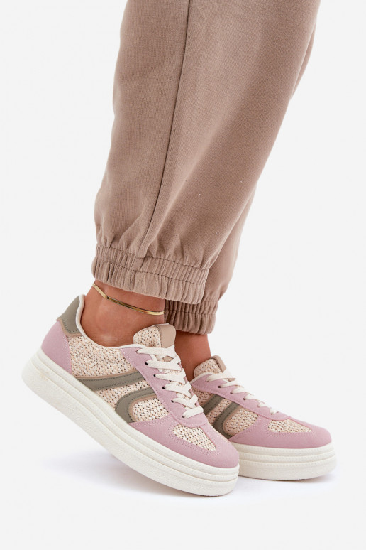 Bottines pour femmes style sneakers avec plateforme multicolore Lesida