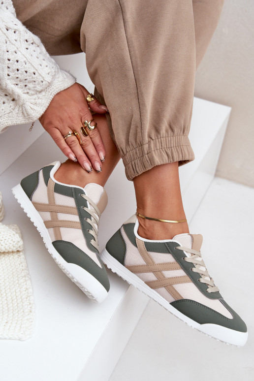Lage sneakers Loungewear-schoenen in zandgroene kleur Eezore