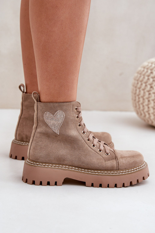 Bottes pour femmes Z avec éclatoÀym avec des coeursm beige Activériri