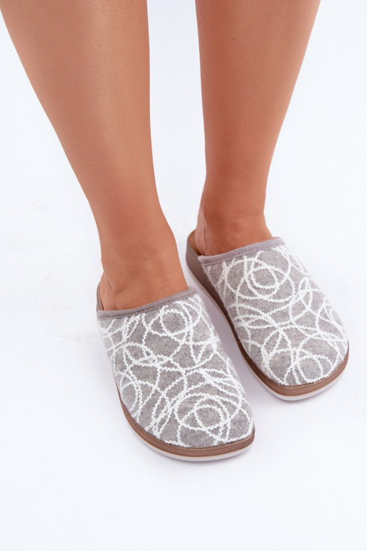 Chaussons Mules Femme Inblu CT000028 gris brillant