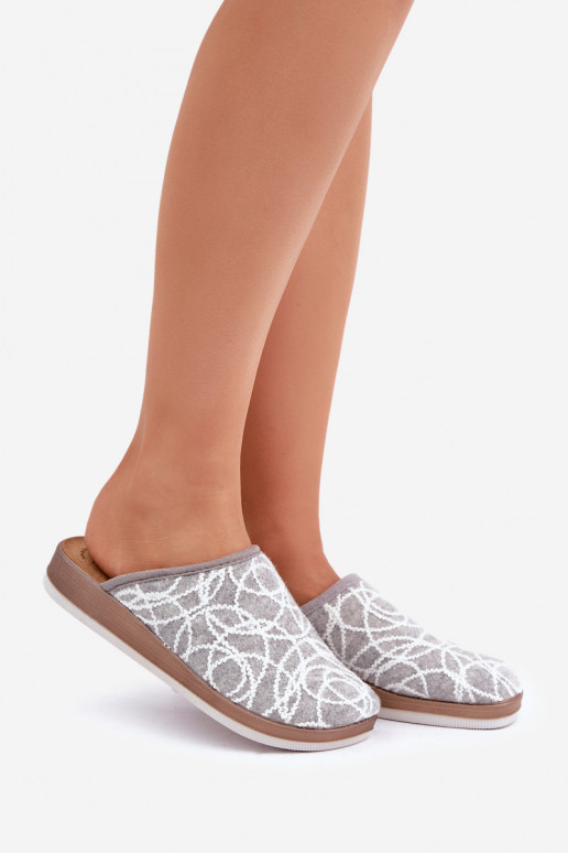 mit Glanz Hausschuhe Feminin Inblu CT000028 graue Farbe