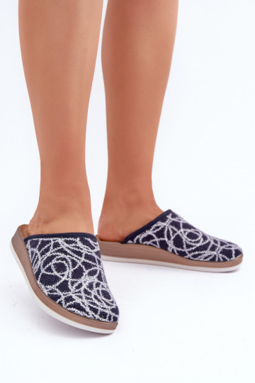 mit Glanz Hausschuhe Feminin Inblu CT000028 Dunkelblau 2