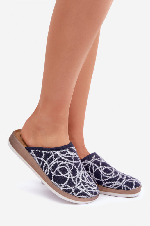 slippers met glans Dames Inblu CT000028 donkerblauwe kleur
