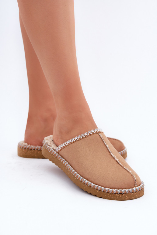 huisslippers Z Haftem Dames Inblu EY000028 bruine kleur