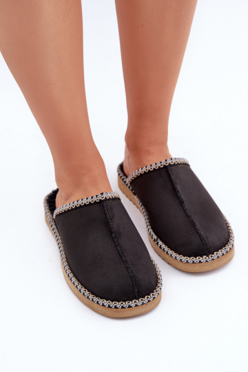Chaussons Mules Femme Z Haftem Inblu EY000028 noir