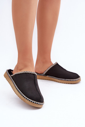 Chaussons Mules Femme Z Haftem Inblu EY000028 noir 2