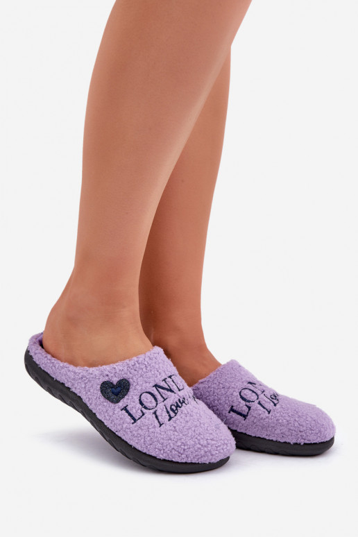 chaussures fait maison Chaussons Féminin avec une note et un manteau de fourrure Typu Baranek Inblu ET000027 Couleur violette chaussures fait maison Chaussons Féminin avec une note et un manteau de fourrure Typu Baranek Inblu ET000027 Couleur violette