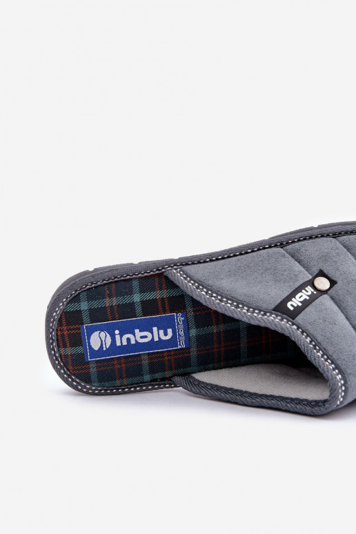 Pratique chaussures fait maison pour hommes Chaussons Inblu 91000027 couleur grise Pratique chaussures fait maison pour hommes Chaussons Inblu 91000027 couleur grise