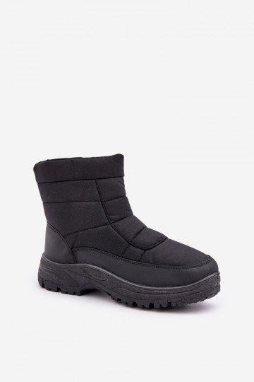 Bottes de neige pour hommes avec fourrure intérieure noires Linnora