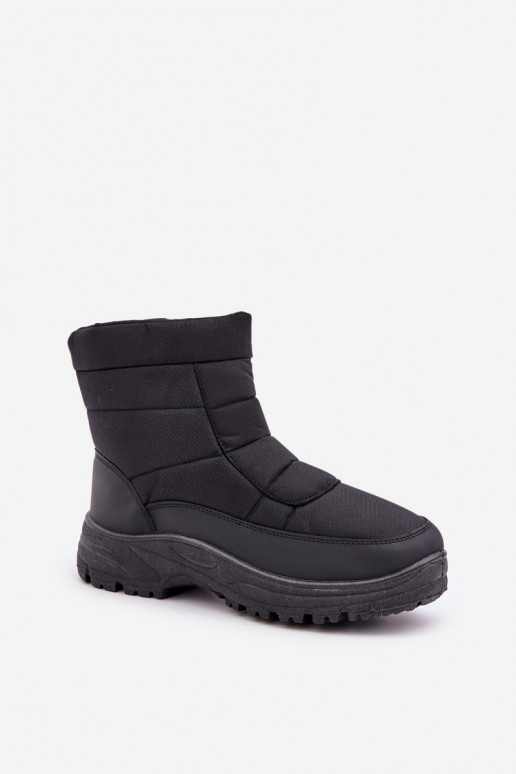 Bottes de neige pour hommes avec fourrure intérieure noires Linnora