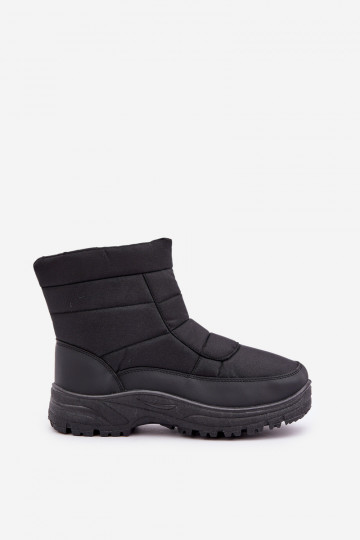 Schneestiefel für Männer Zum Schloss sich Zuarm laufen mit Fell innen schZuarze Farbe Linnora 2