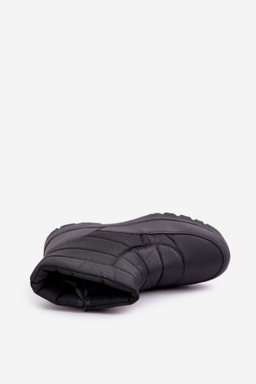 Bottes de neige pour hommes avec fourrure intérieure noires Linnora
