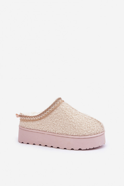 Bottes de neige Féminin avec une plateforme Z Haftem couleur ivoire Tirissa