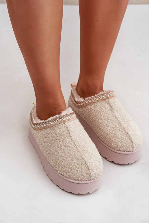 Schneestiefel Feminin mit einer Plattform Z Haftem elfenbeinfarbe Tirissa Schneestiefel Feminin mit einer Plattform Z Haftem elfenbeinfarbe Tirissa