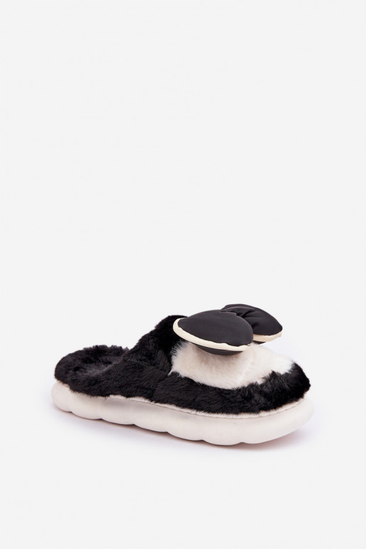 met bont Slippers met linten zInart Grilis