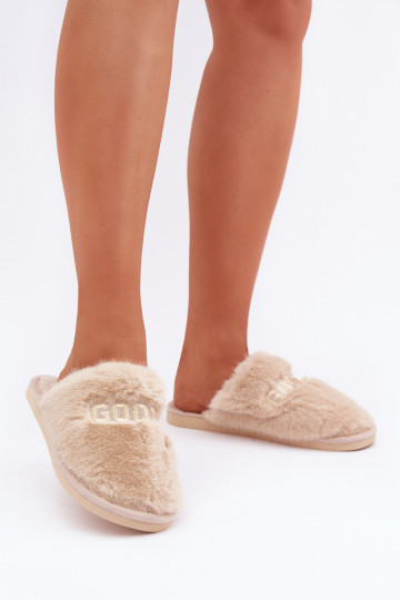 Slippers Dames met bont I Oppisem beige Kalelia 2