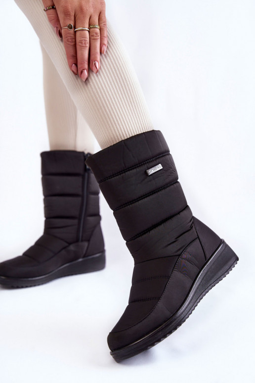 Bottes de neige isolées couleur noire Calena