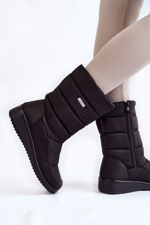 Bottes de neige isolées couleur noire Calena